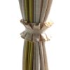 2 Pcs Curtain Tiebacks Cotton Lace Pleated Curtain Ties for Window Curtain Accessories, Beige