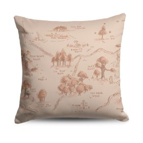 Disney Winnie the Pooh Akerwood Map Throw Pillow 18X18 Inches