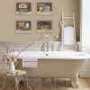 "Bathroom II Collection " 4-Piece Vignette By Pam Britton, Printed Wall Art, Ready To Hang Framed Poster, Beige Frame