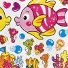 Cartoon Fish-2 - Wall Decals Stickers Appliques Home Decor