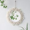 1pc, Boho Macrame Round Mirror - Woven Wall Hanging for Apartment, Home, Bedroom, Living Room Decor