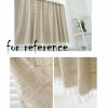 Solid Color Modern Half Window Curtain Dormitory Curtain Brown Short Curtains for Kitchen, 55x18 inch