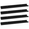 Wall Shelves 4 pcs Black 23.6"x3.5"x1.2"