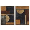 Hand-Embellished Abstract 2-Piece Framed Canvas Wall Art Set