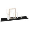 Wall Shelves 4 pcs Black 23.6"x3.5"x1.2"