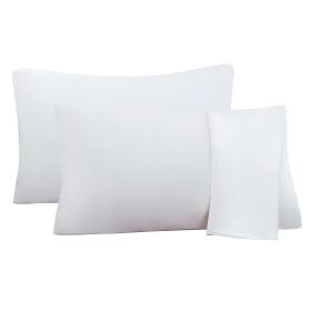 75D Satin Artificial Silk Pillowcase (Option: White brushed-Queen 20X30in-1Pairs)