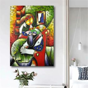 Hand Painted Oil Paintings Hand Painted Wall Art Abstract Modern Figure Picasso Girl Lady Nude Living Room Hallway Luxurious Decorative Painting (Style: 01, size: 100x150cm)