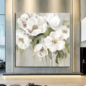 Hand Painted Oil Paintings Hand Painted Wall Art Flower Modern Abstract Living Room Hallway Bedroom Luxurious Decorative Painting (Style: 01, size: 60x60cm)