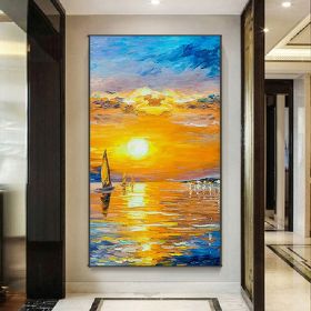 Handmade Oil Painting Modern Oil Painting On Canvas Abstract Oil Painting Hand Painted Large Wall Art For Living Room Hallway Bedroom Luxurious Decora (Style: 01, size: 40x80cm)