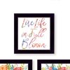 Trendy Decor 4U "Live Life in FULL Bloom!" Framed Wall Art for Living Room, Wall Art Print for Home Decor, Bedroom Wall Art by Heidi Kuntz